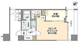 パラッシオ目黒不動前 1LDKの間取図画像