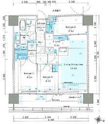 リビオタワー品川 3LDKの間取図画像