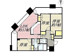 ミッドサザン・レジデンス御殿山 3LDKの間取図画像
