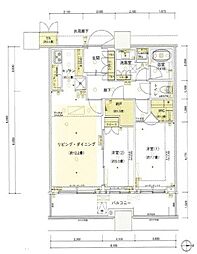 パークタワーグランスカイ 2LDKの間取図画像