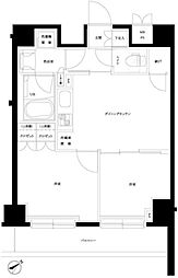 ルーブル目黒不動前 2DKの間取図画像