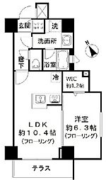 ルシェーヌ恵比寿 1LDKの間取図画像