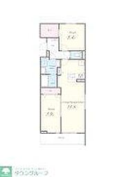 JR南武線 西府駅 徒歩6分の賃貸アパート 2階2LDKの間取り
