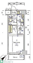 京王線 京王八王子駅 徒歩9分の賃貸マンション 6階1Kの間取り