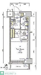 京王線 京王八王子駅 徒歩9分の賃貸マンション 8階1Kの間取り