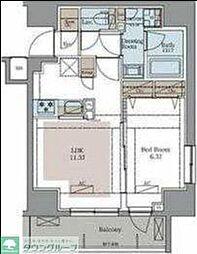 京王線 京王八王子駅 徒歩3分の賃貸マンション 4階1LDKの間取り