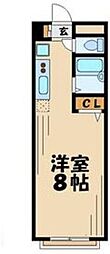 京王相模原線 京王堀之内駅 徒歩15分の賃貸マンション 1階1Kの間取り