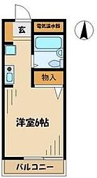 京王相模原線 京王永山駅 徒歩15分の賃貸マンション 1階1Kの間取り