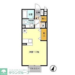セジュールコトA ワンルームの間取図画像