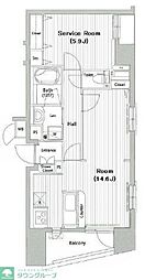 ガーラ・レジデンス府中 1LDKの間取図画像