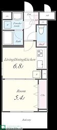 ESPERANZATACHIKAWA 1DKの間取図画像