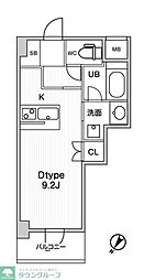 JMFResidence町田 ワンルームの間取図画像