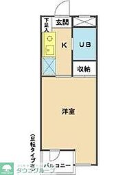 メゾン・ド・アンピール 1Kの間取図画像