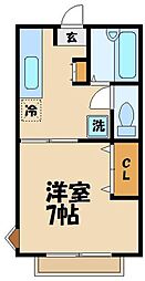コーポトータス 1Kの間取図画像