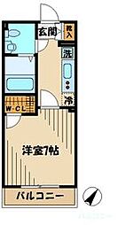 VillaFlourish 1Kの間取図画像