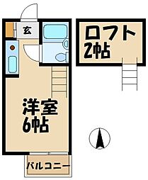 メゾン・ド・ラペ ワンルームの間取図画像