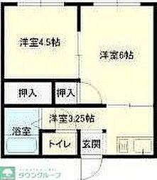 ファミーユ吉原2 2Kの間取図画像
