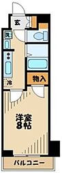ベルベール 1Kの間取図画像