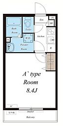 リブリ・TKレジデンス 1階1Kの間取り