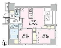 ザ・レジデンス三ノ輪 2LDKの間取図画像