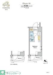 TOMORE田端 ワンルームの間取図画像