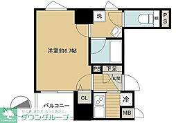 パレステュディオ御茶ノ水湯島駅前 1Kの間取図画像