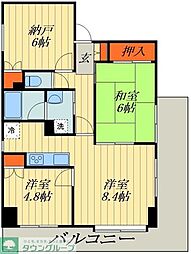 Lavita谷塚駅前2 2SLDKの間取図画像
