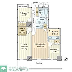 マークスタワー 3LDKの間取図画像