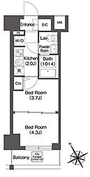 COMFORIALIV根岸二丁目 2Kの間取図画像