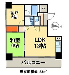 小宮ビル 2LDKの間取図画像
