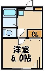 いずみコーポ 1Kの間取図画像