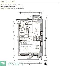 RELUXIATOKYONORTHGATE 2LDKの間取図画像