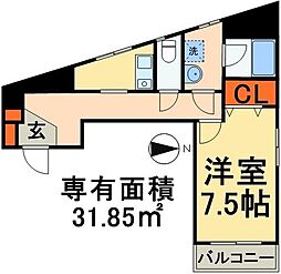 小宮ビル 1Kの間取図画像