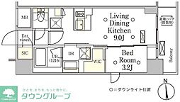 テラス御徒町 1LDKの間取図画像