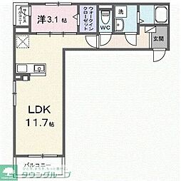 メゾン リッシュ 1LDKの間取図画像