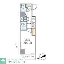 KDXレジデンス文京湯島 1Kの間取図画像
