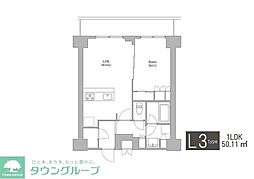 オアーゼ日暮里レジデンス 1LDKの間取図画像