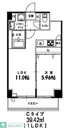 グレースヒル 1LDKの間取図画像
