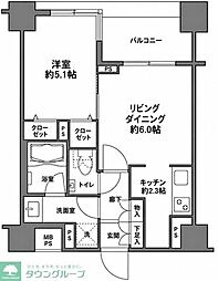 クリオ三ノ輪ラ・モード 1LDKの間取図画像