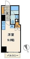 パークアクシス秋葉原イースト ワンルームの間取図画像