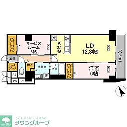 ロイジェント平井 1SLDKの間取図画像