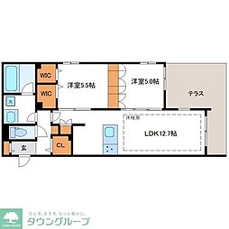 Ｐｒｅｍｉｕｍ　Ｍａｉｓｏｎ光 1階2LDKの間取り