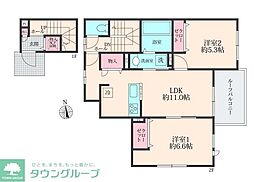ＣＯＬＯＲＳ　ＷＩＮＧ−Ｂ B 2階2LDKの間取り