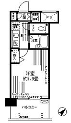 アルテーヌ新横浜 1Kの間取図画像