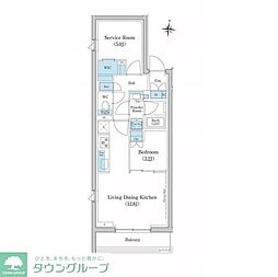 スタイリオ池上SOUTH 1SLDKの間取図画像