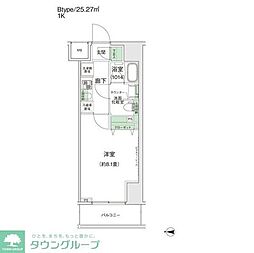 スタイリオ蒲田2 1Kの間取図画像
