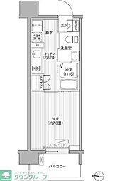 セントラーレ武蔵新城 1Kの間取図画像