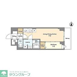 スタイリオフィット武蔵小杉II 1LDKの間取図画像