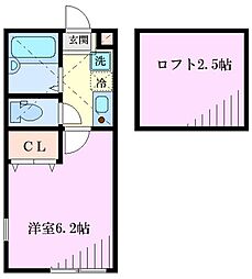 メゾングランディール小杉 1Kの間取図画像