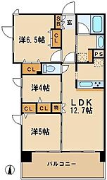 リベルタ港北 3LDKの間取図画像